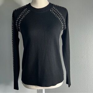 Black Studded Women's Sweater